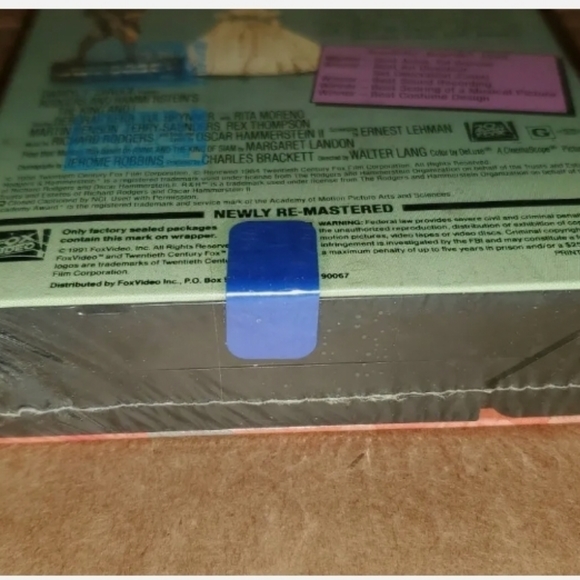 The King and I (VHS, 1991) Sealed in great condition - Picture 6 of 6